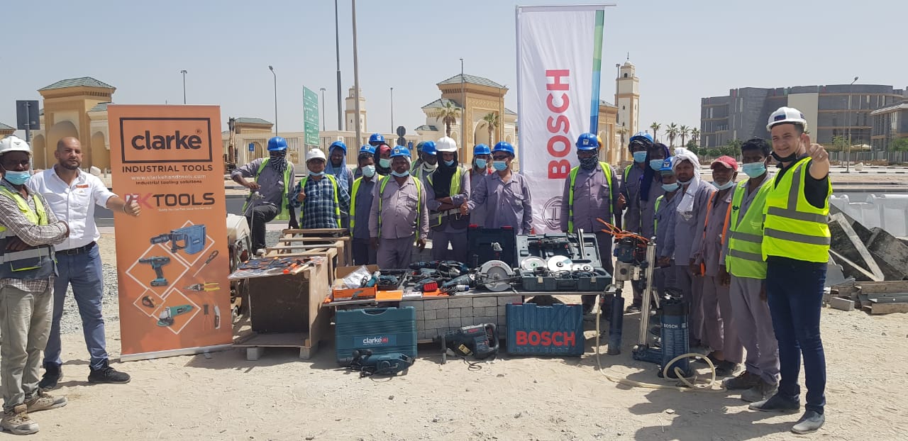 Demonstration And Training For Clarke And Bosch On Construction Site