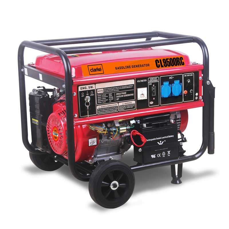 CLARKE -  GASOLINE GENERATOR 8.0KW - ELECTRIC START- REMOTE