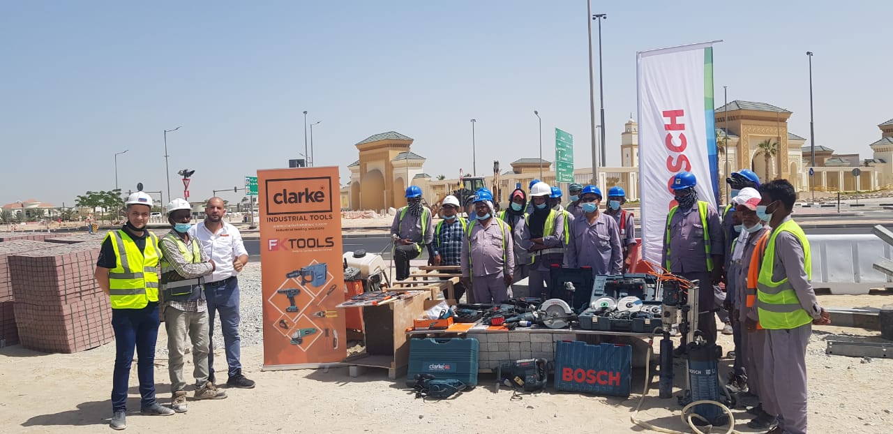 Demonstration And Training For Clarke and Bosch On Construction Site.